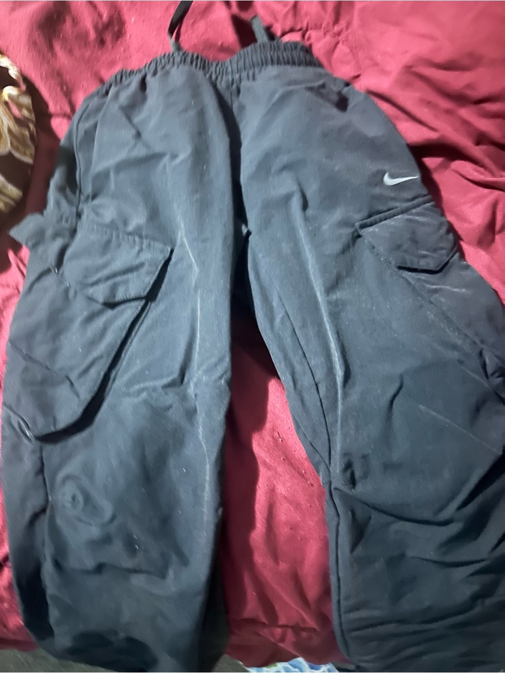Nike Black Men's Cargo Joggers with Swoosh